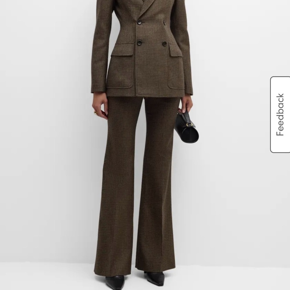 NWT A.L.C. Moizie Flare wool pants in tan olive brown color